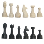 Black & Boticino Rustic Style Marble Chess Pieces