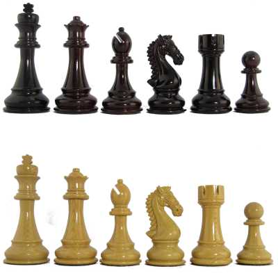 4 1/4" Deluxe Sprucetek Staunton Chess Pieces