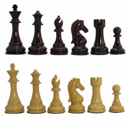 4 1/4" Ultraweight Crimson Resin Staunton Chess Pieces