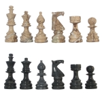 Marina & Black Deluxe Style Marble Chess Pieces