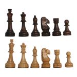 3" Wooden Classic Staunton Chess Pieces with Checkers