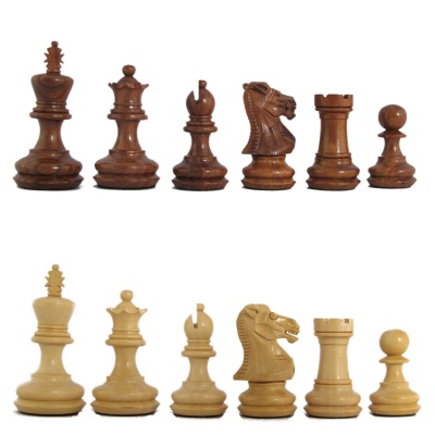 2 1/2'' MoW Honey Rosewood  Elite Premier Staunton Chess Pieces