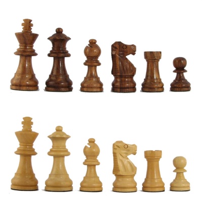 2 1/2'' MoW Honey Rosewood  Executive French Staunton Chess Pieces