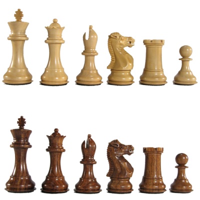 3" MoW Honey Rosewood Legionnaires Staunton Chess Pieces
