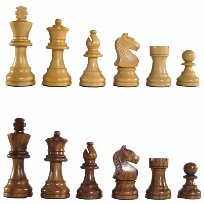 3 1/4" MoW Honey Rosewood Tournament Premier Staunton Chess Pieces