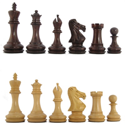4'' MoW Cardinal Rosewood Elite Premier Staunton Chess Pieces