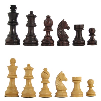 3'' MoW Cardinal Rosewood Executive German Staunton Chess Pieces