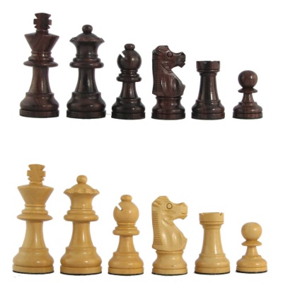 2 1/2'' MoW Cardinal Rosewood Executive French Staunton Chess Pieces
