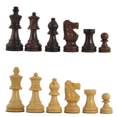 3'' MoW Cardinal Rosewood Executive French Staunton Chess Pieces