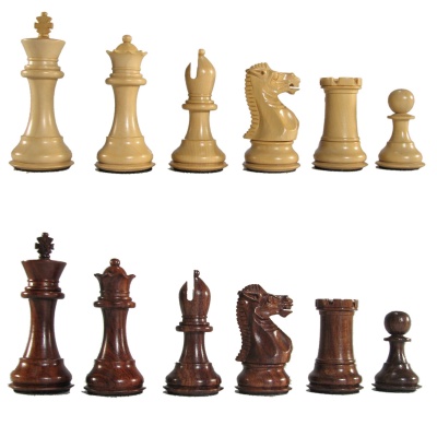3" MoW Cardinal Rosewood Legionnaires Staunton Chess Pieces