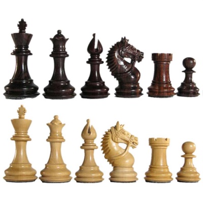 3" MoW Cardinal Rosewood Centurion Staunton Chess Pieces