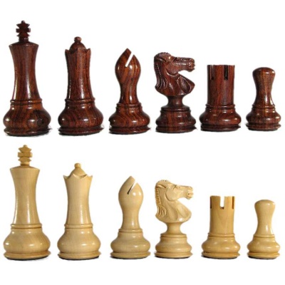 3" MoW Cardinal Rosewood Vanguard Staunton Chess Pieces