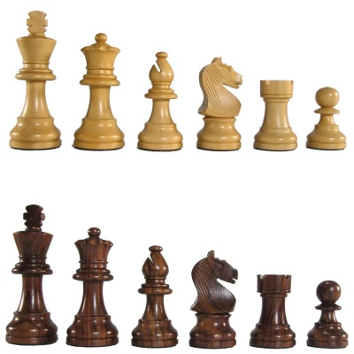 3 1/4" MoW Cardinal Rosewood Tournament Premier Staunton Chess Pieces