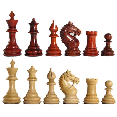 3" MoW Crimson Rosewood Centurion Staunton Chess Pieces