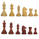 3 1/2" MoW Crimson Rosewood Hoplites Staunton Chess Pieces