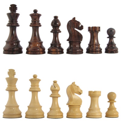 3 3/4" MoW Cardinal Rosewood Tournament Premier Staunton Chess Pieces