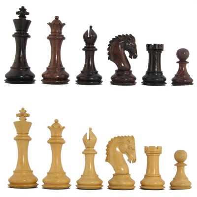 4 1/2" MoW Cardinal Rosewood Brigadier Staunton Pieces
