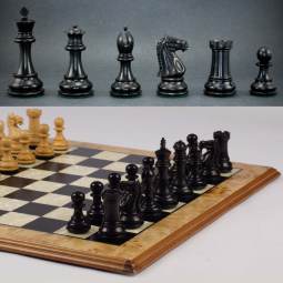 16" MoW Ebony Luxe Legionnaires Turkish Chess Set