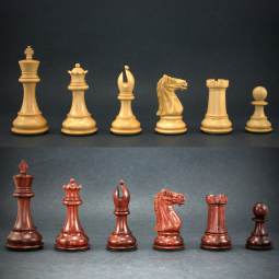 3" MoW Padouk Luxe Legionnaires Staunton Chess Pieces