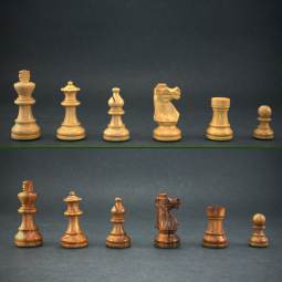 2 1/2" MoW Classics Honey Rosewood Executive French Staunton Chess Pieces