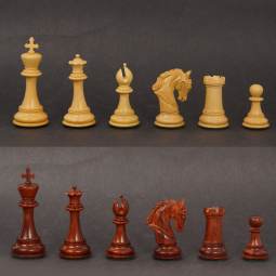 4 3/4" MoW Padouk King Arthur Staunton Chess Pieces