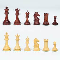 4 1/4" Padouk Imperial Crown Staunton Chess Pieces