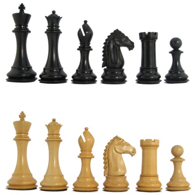 5" Mark of Westminister Ebony Supergrand Premier Staunton Chess Pieces