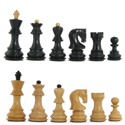 3" MoW Ebony Velites Staunton Chess Pieces