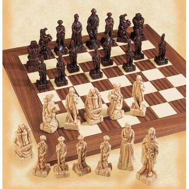 American Revolutionary War Crushed Stone Chess Pieces