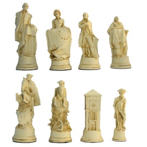 American Independence Crushed Stone Chess Pieces