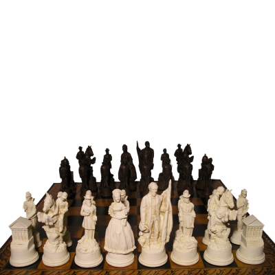 American Civil War Crushed Stone Chess Pieces