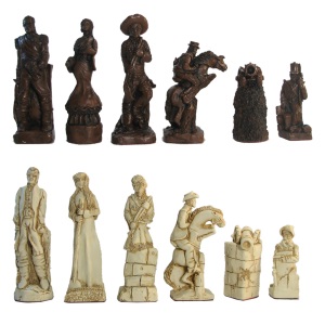 Alamo Crushed Stone Chess Pieces