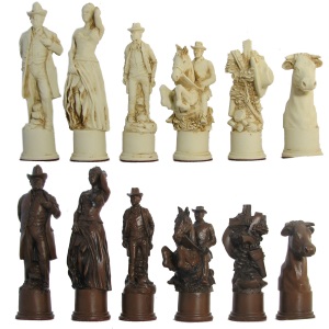 Range Wars Crushed Stone Chess Pieces