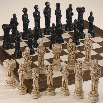 Battle of Trafalgar Crushed Stone Chess Pieces