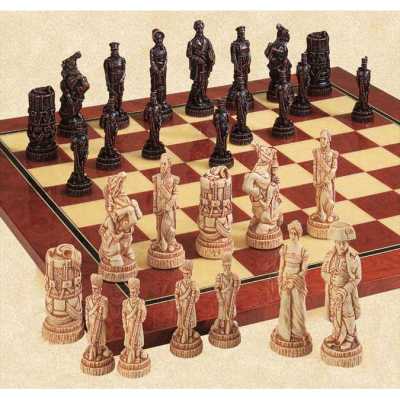 Battle of Waterloo Crushed Stone Chess Pieces