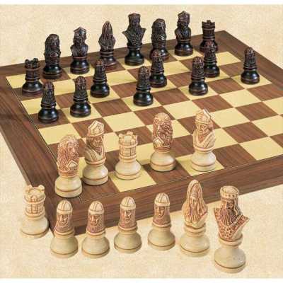 Richard the Lionheart Crushed Stone Chess Pieces
