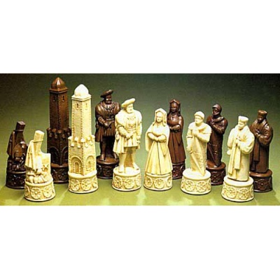 Henry VIII Crushed Stone Chess Pieces