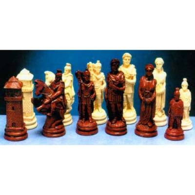 Roman Crushed Stone Chess Pieces