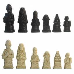 3 3/4" Egyptian Crushed Stone Chess Pieces