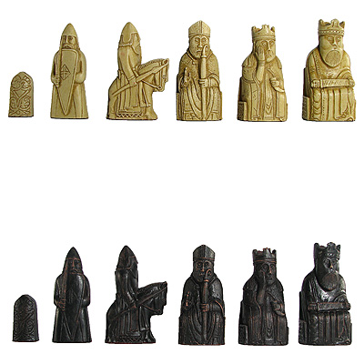 Isle of Lewis Crushed Stone Chess Pieces
