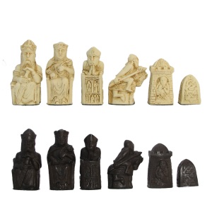 Gothic Crushed Stone Chess Pieces