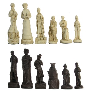 Sherlock Holmes Crushed Stone Chess Pieces