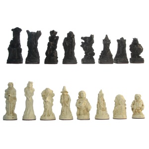 Small Lord of the Rings Crushed Stone Chess Pieces