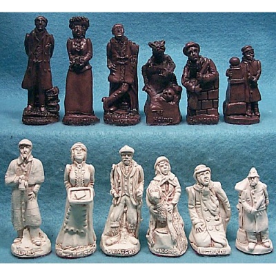 Small Sherlock Holmes Crushed Stone Chess Pieces