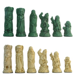 Japanese Crushed Stone Chess Pieces