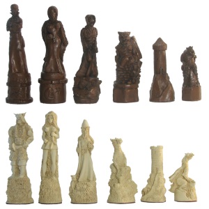 Sword and Sorcery Crushed Stone Chess Pieces