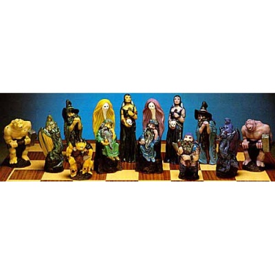Clearance Fantasy Hand Painted Crushed Stone Chess Pieces