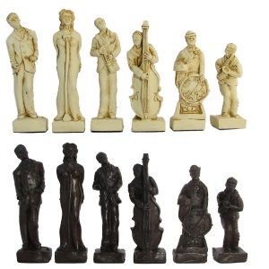 Jazz Crushed Stone Chess Pieces