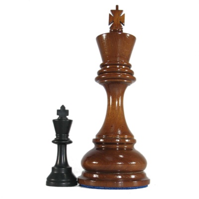 16" Teak Wood Chess Pieces