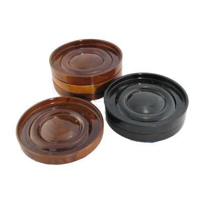 3" High-Gloss Solid Teak Checkers